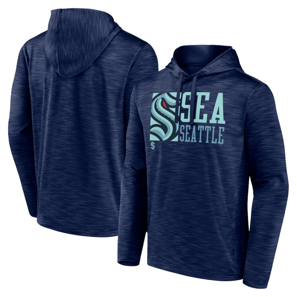 NHL Seattle Kraken Fanatics Never Quit Pullover Hoodie - Deep Sea Blue