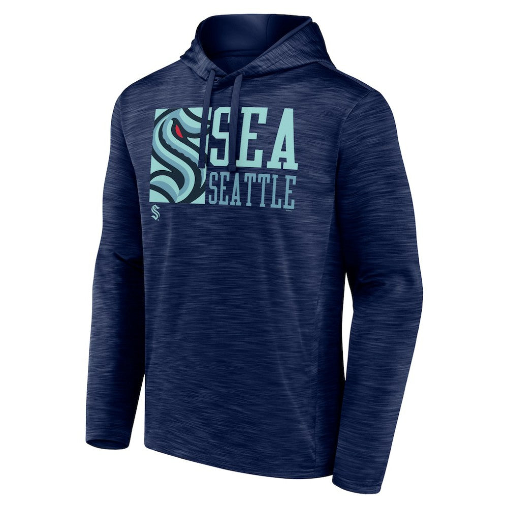 NHL Seattle Kraken Fanatics Never Quit Pullover Hoodie - Deep Sea Blue