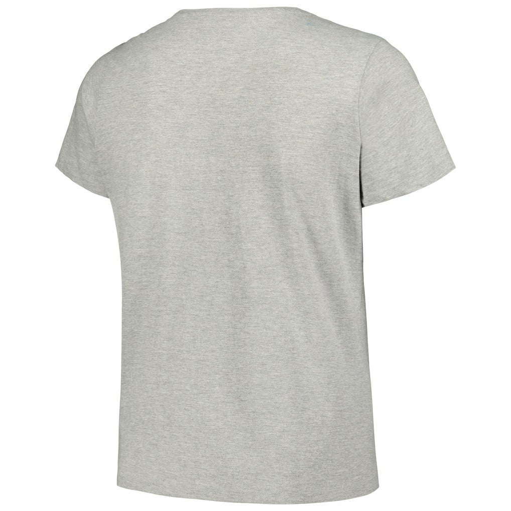 New Orleans Saints Women's Plus Size Arch Over Logo T-Shirt Heather Gray