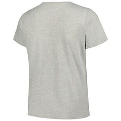 New Orleans Saints Women's Plus Size Arch Over Logo T-Shirt Heather Gray