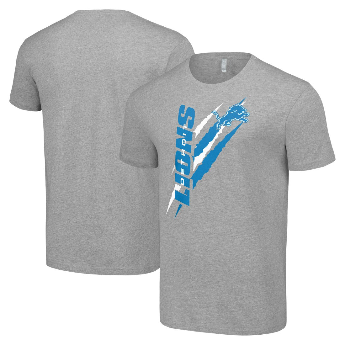 Detroit Lions Starter Color Scratch T-Shirt Heather Gray
