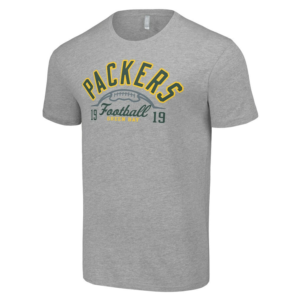 Green Bay Packers Starter Half Ball Team T-Shirt Heather Gray