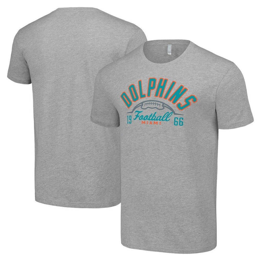 Miami Dolphins Starter Half Ball Team T-Shirt Heather Gray