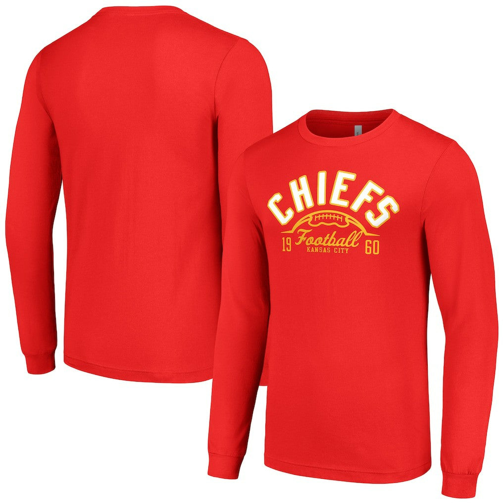 Kansas City Chiefs Starter Half Ball Team Long Sleeve T-Shirt Red