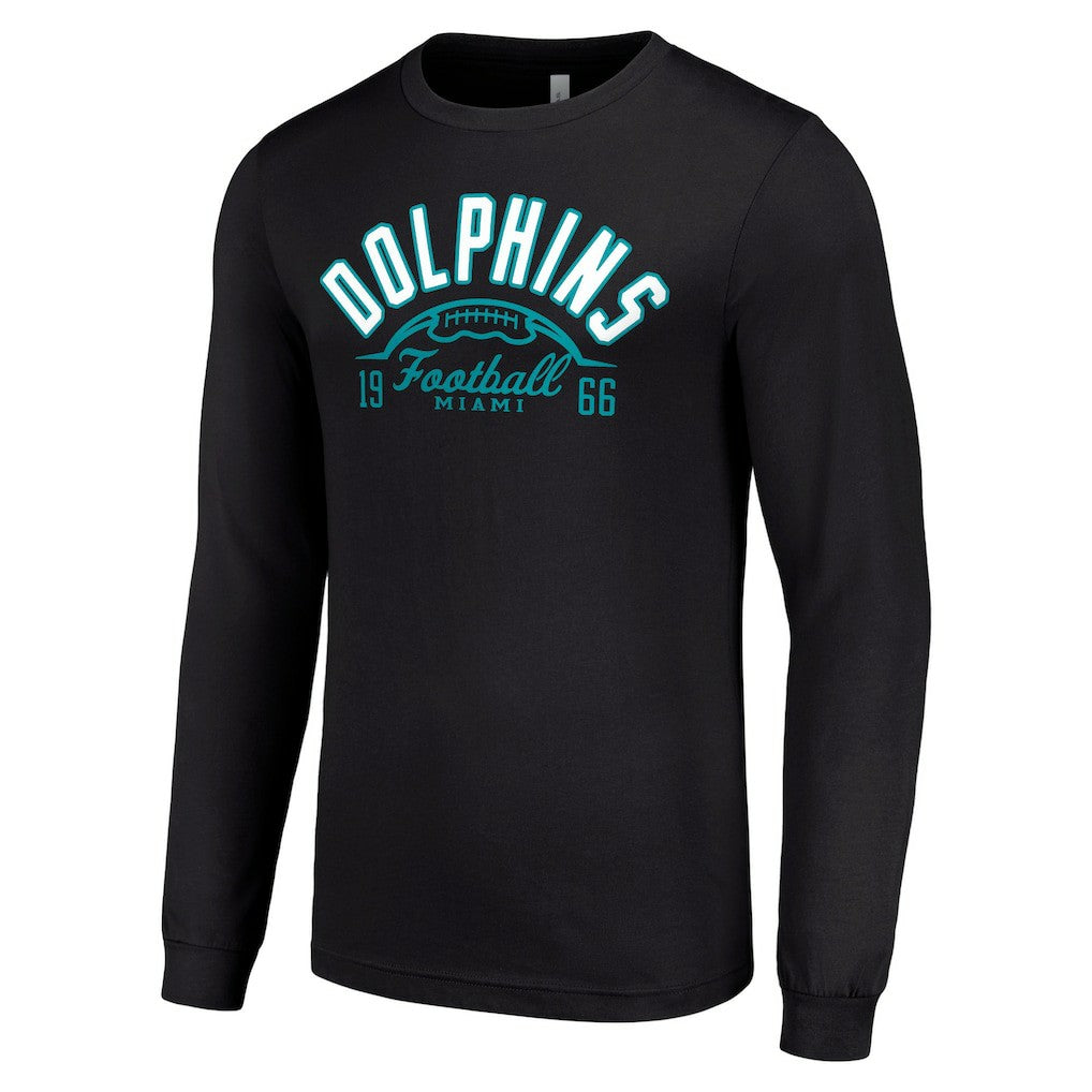 Miami Dolphins Starter Half Ball Team Long Sleeve T-Shirt Black