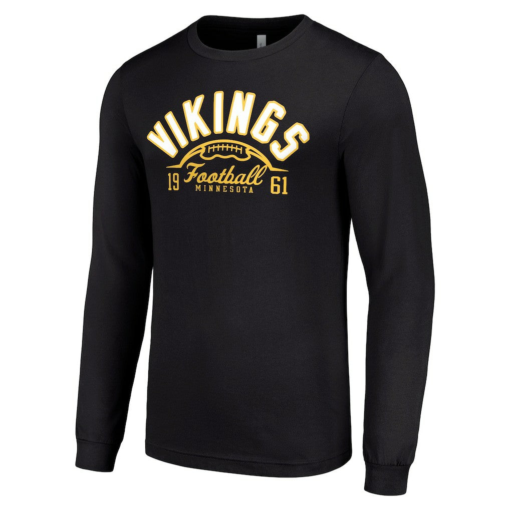 Minnesota Vikings Starter Half Ball Team Long Sleeve T-Shirt Black