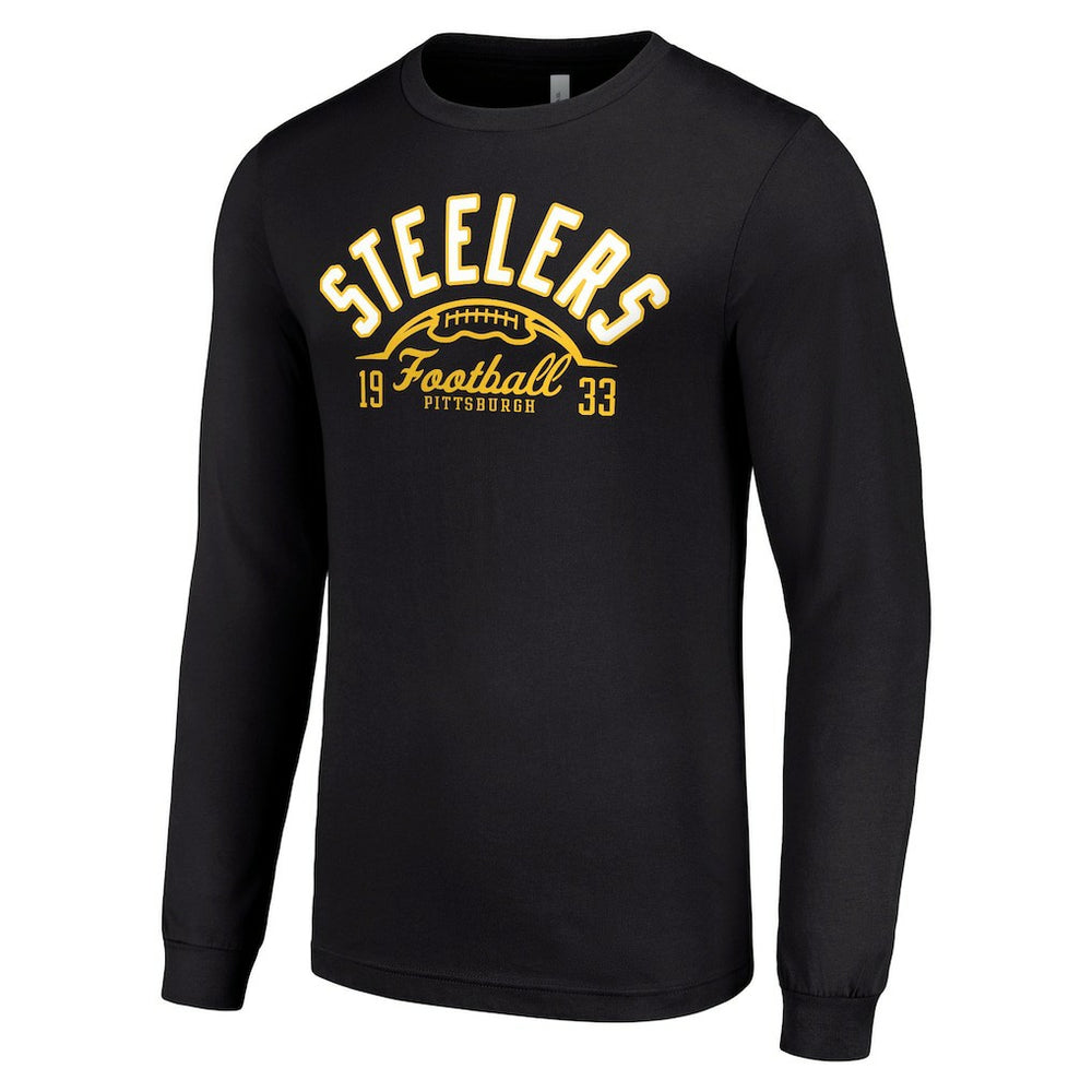 Pittsburgh Steelers Starter Half Ball Team Long Sleeve T-Shirt Black