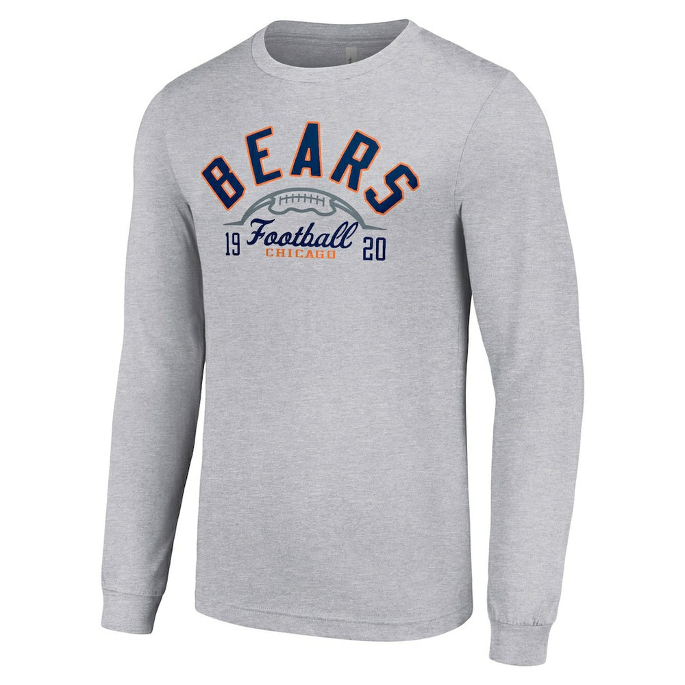 Chicago Bears Starter Half Ball Team Long Sleeve T-Shirt Heather Gray