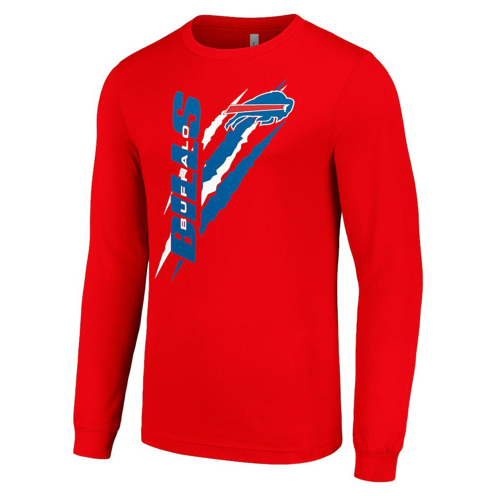 Buffalo Bills Starter Color Scratch Long Sleeve T-Shirt Red