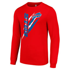 Buffalo Bills Starter Color Scratch Long Sleeve T-Shirt Red