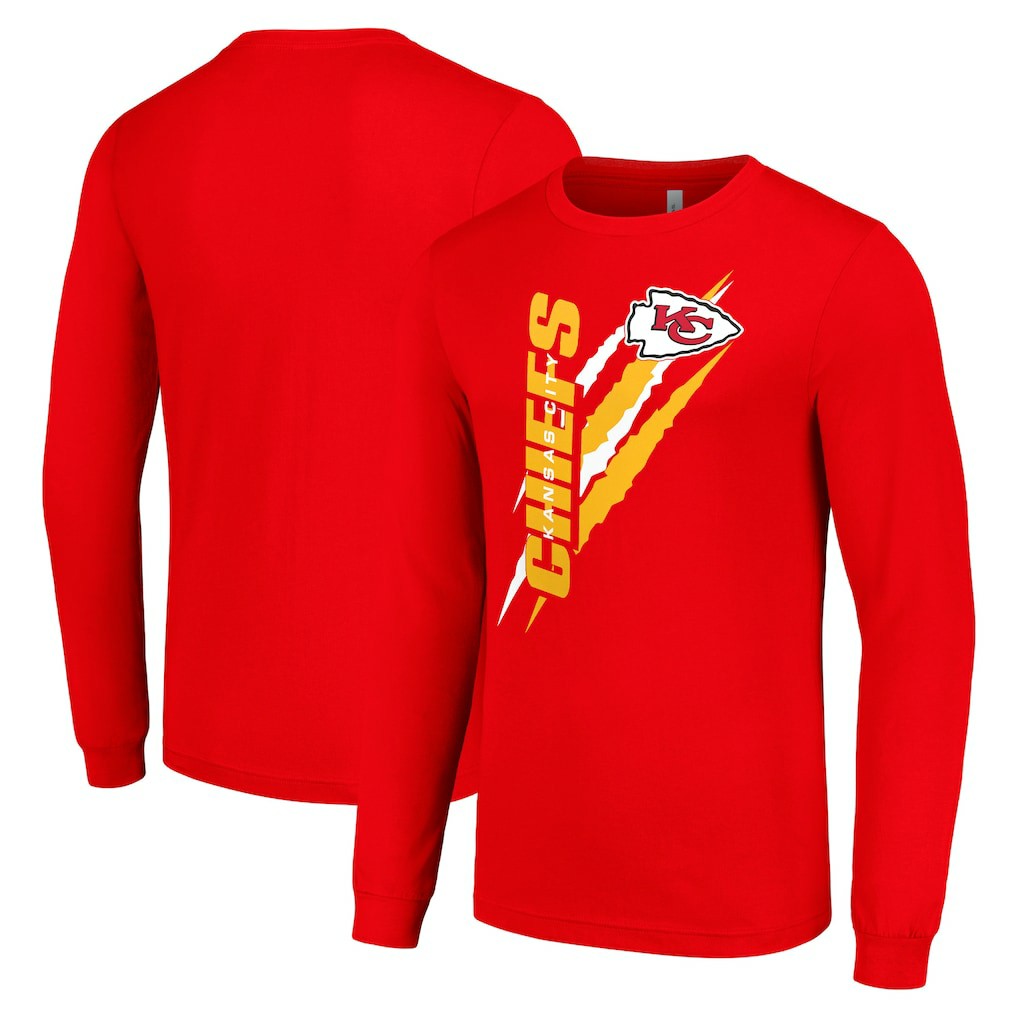 Kansas City Chiefs Starter Color Scratch Long Sleeve T-Shirt Red