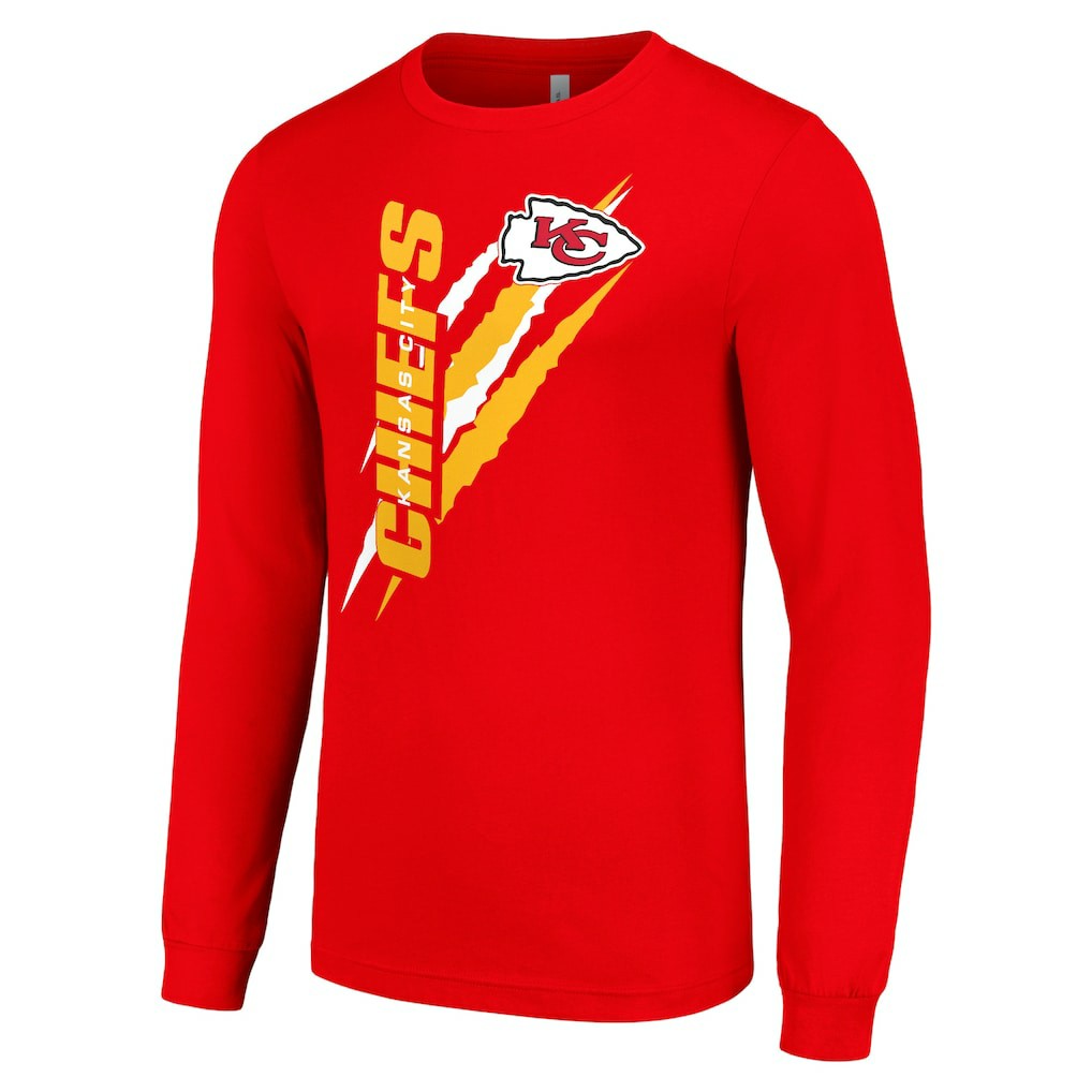 Kansas City Chiefs Starter Color Scratch Long Sleeve T-Shirt Red