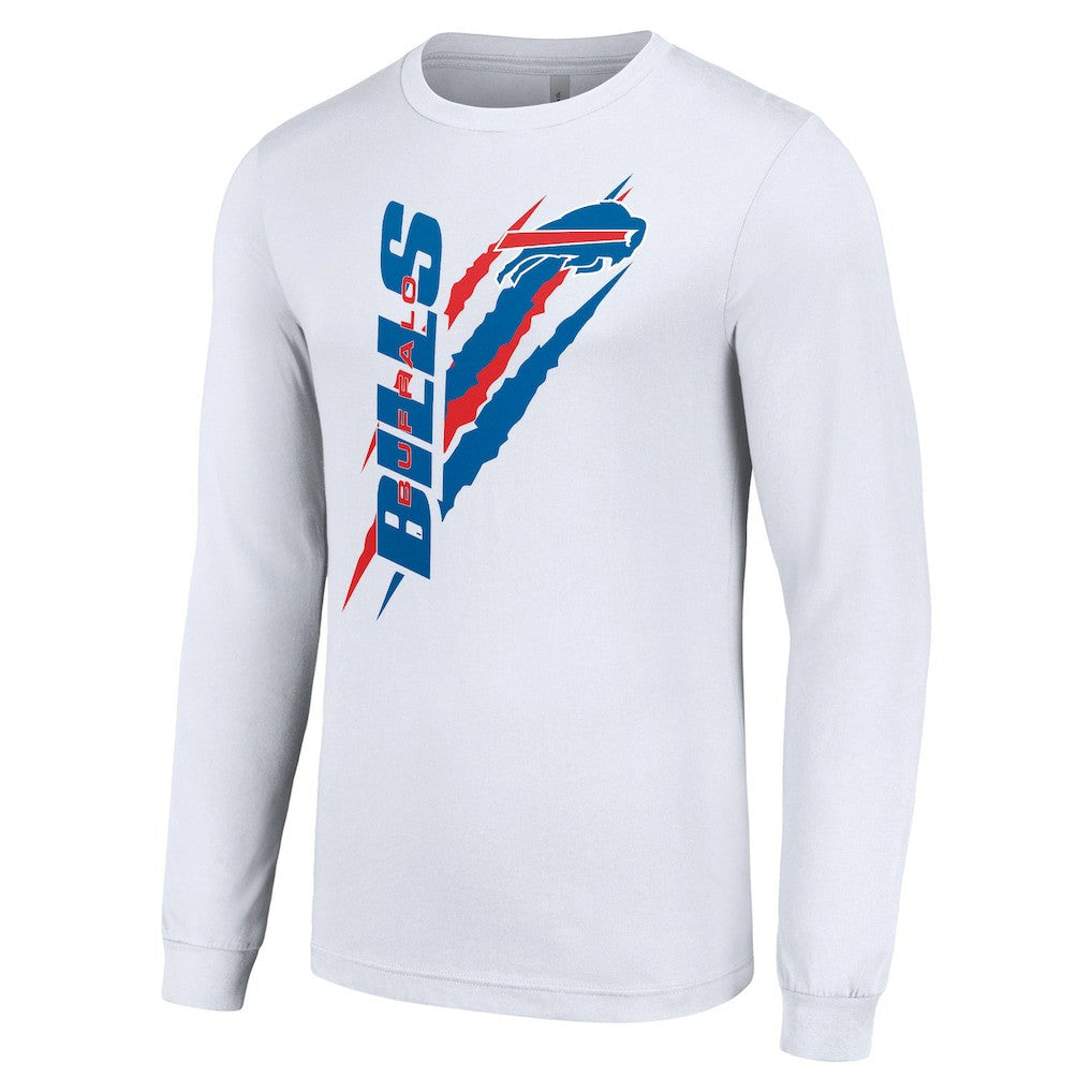 Buffalo Bills Starter Color Scratch Long Sleeve T-Shirt White