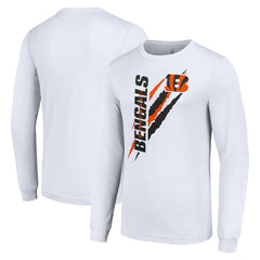 Cincinnati Bengals Starter Color Scratch Long Sleeve T-Shirt White