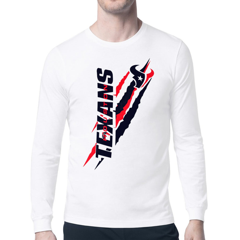 Houston Texans Starter Color Scratch Long Sleeve T-Shirt White