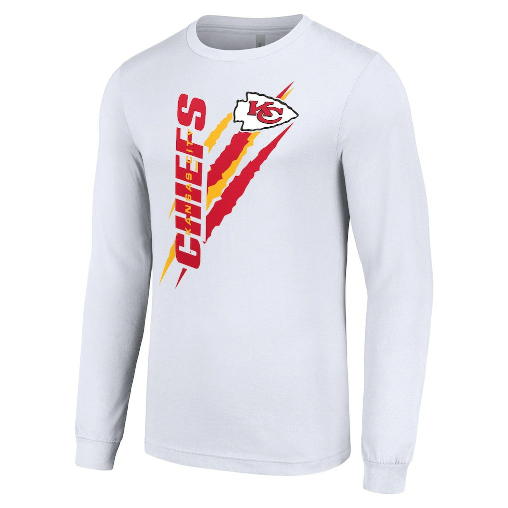 Kansas City Chiefs Starter Color Scratch Long Sleeve T-Shirt White