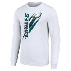Philadelphia Eagles Starter Color Scratch Long Sleeve T-Shirt White