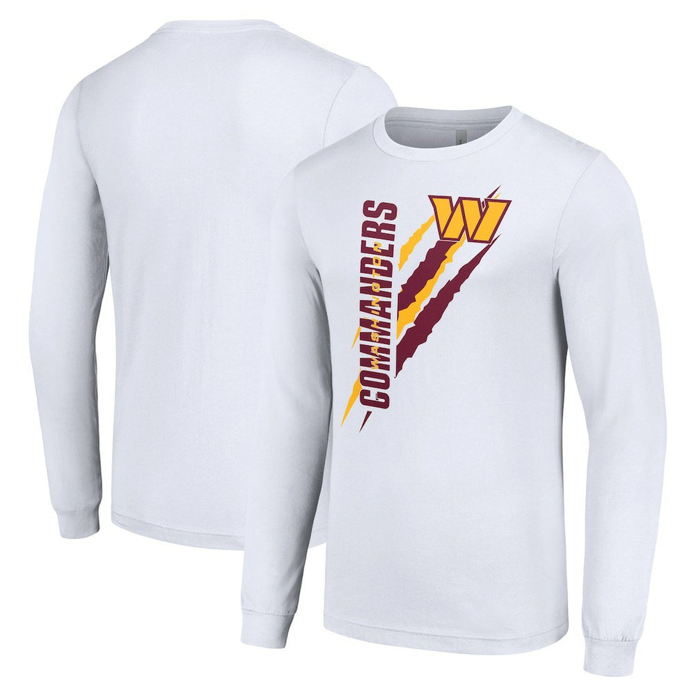 Washington Commanders Starter Color Scratch Long Sleeve T-Shirt White
