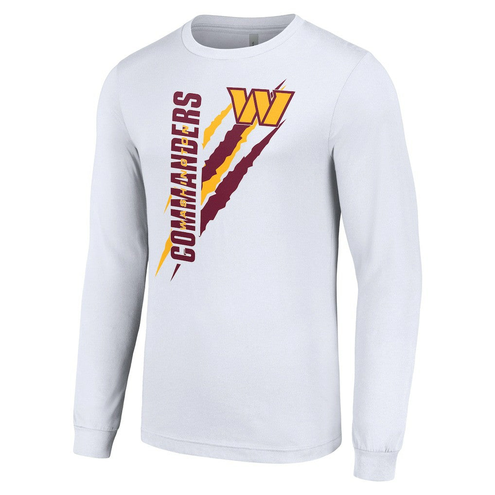 Washington Commanders Starter Color Scratch Long Sleeve T-Shirt White