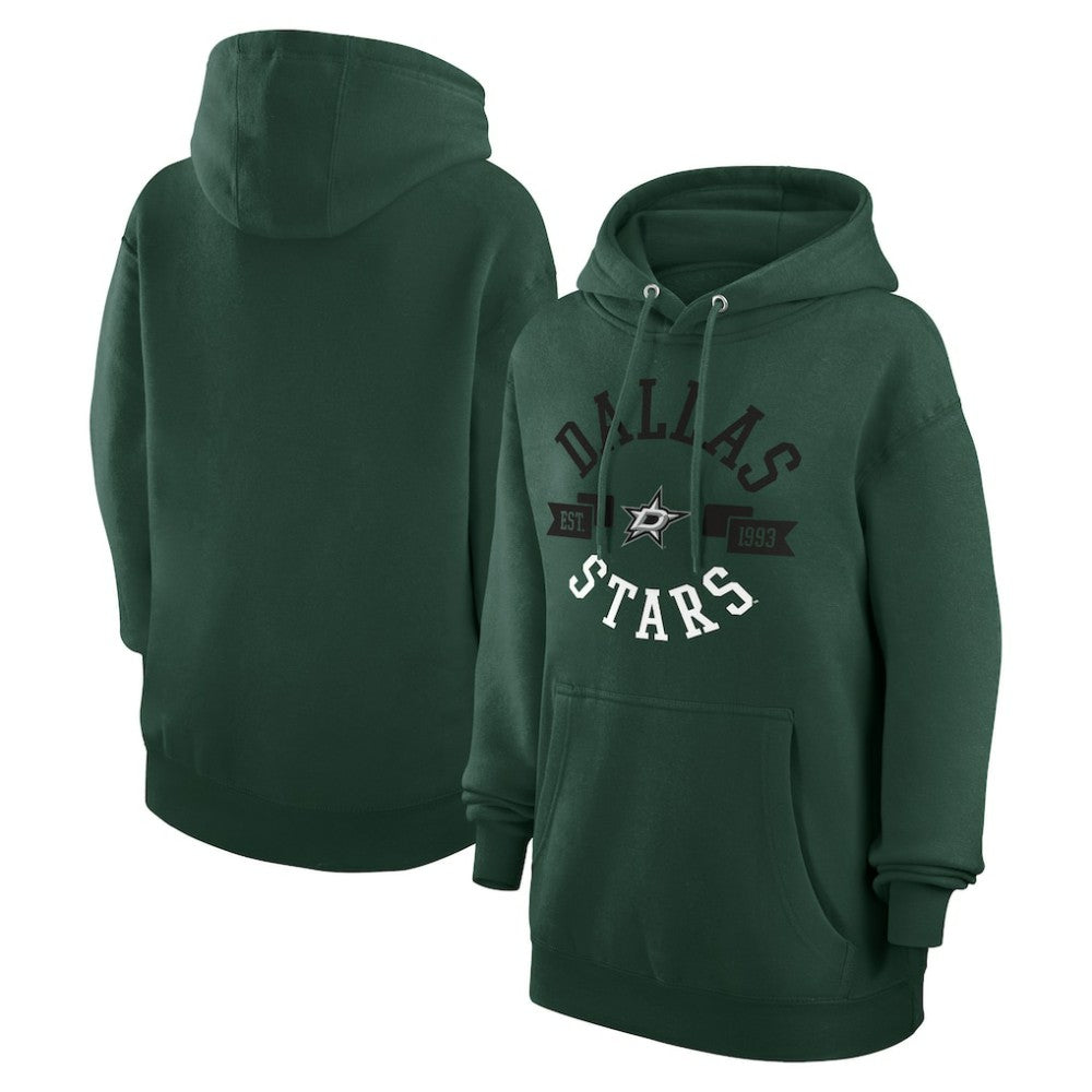 NHL Dallas Stars G-III 4Her by Carl Banks Women's City Graphic Fleece Pullover Hoodie - Green