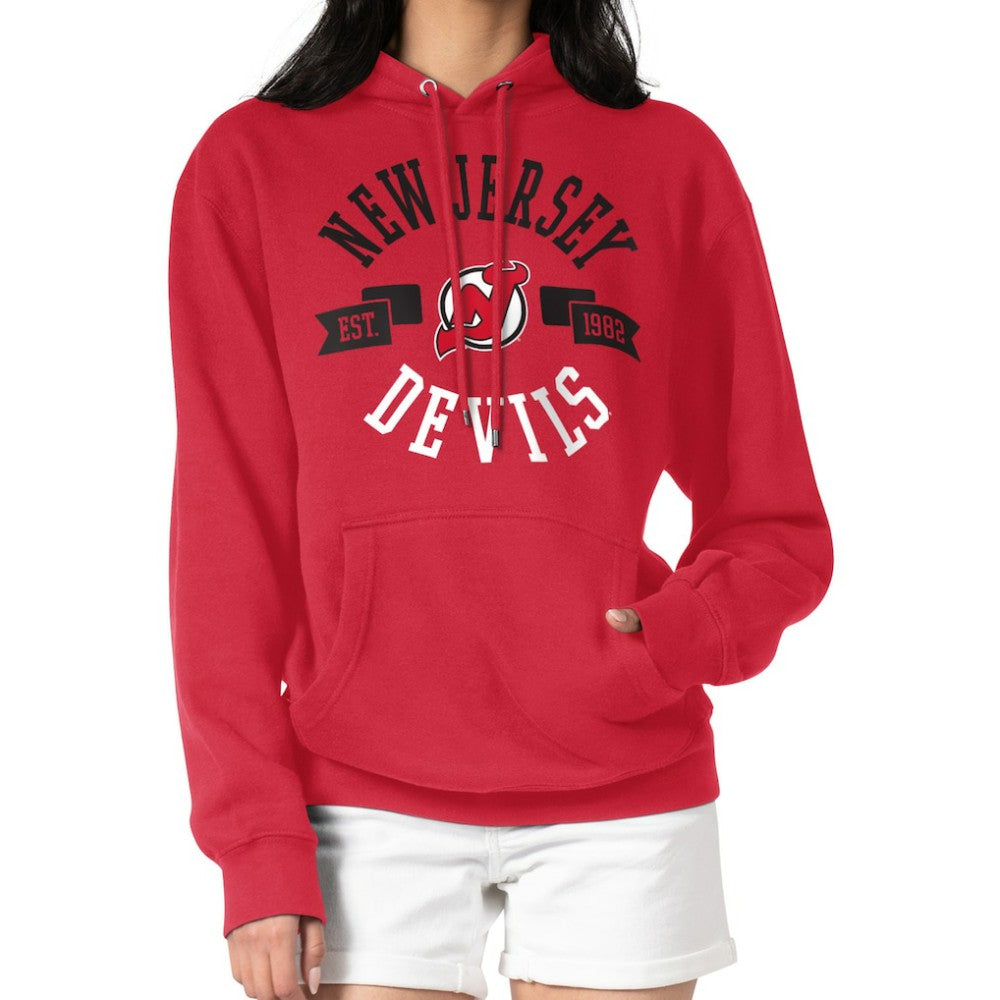 NHL New Jersey Devils G-III 4Her by Carl Banks Women's City Graphic Fleece Pullover Hoodie - Red