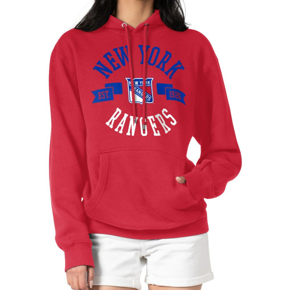 NHL New York Rangers G-III 4Her by Carl Banks Women's City Graphic Fleece Pullover Hoodie - Red