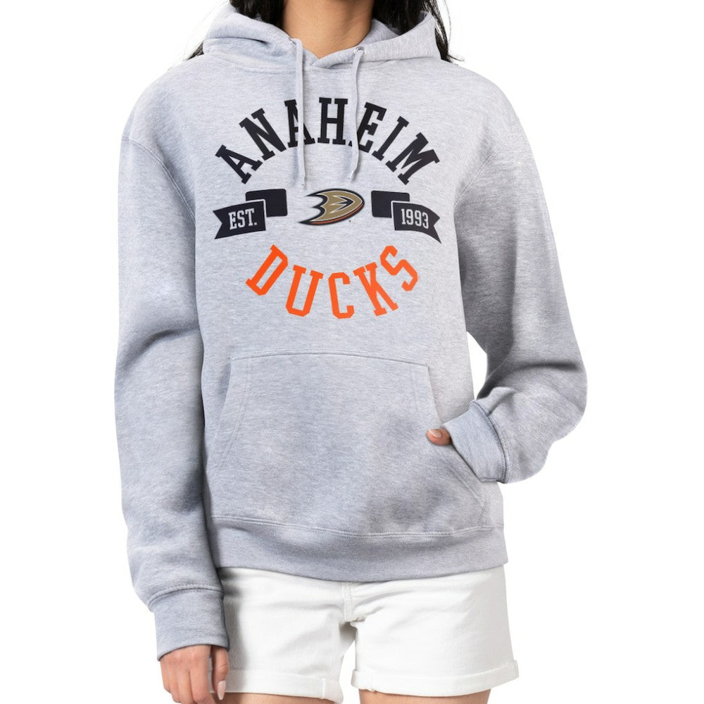 NHL Anaheim Ducks G-III 4Her by Carl Banks Women's City Graphic Fleece Pullover Hoodie - Heather Gray