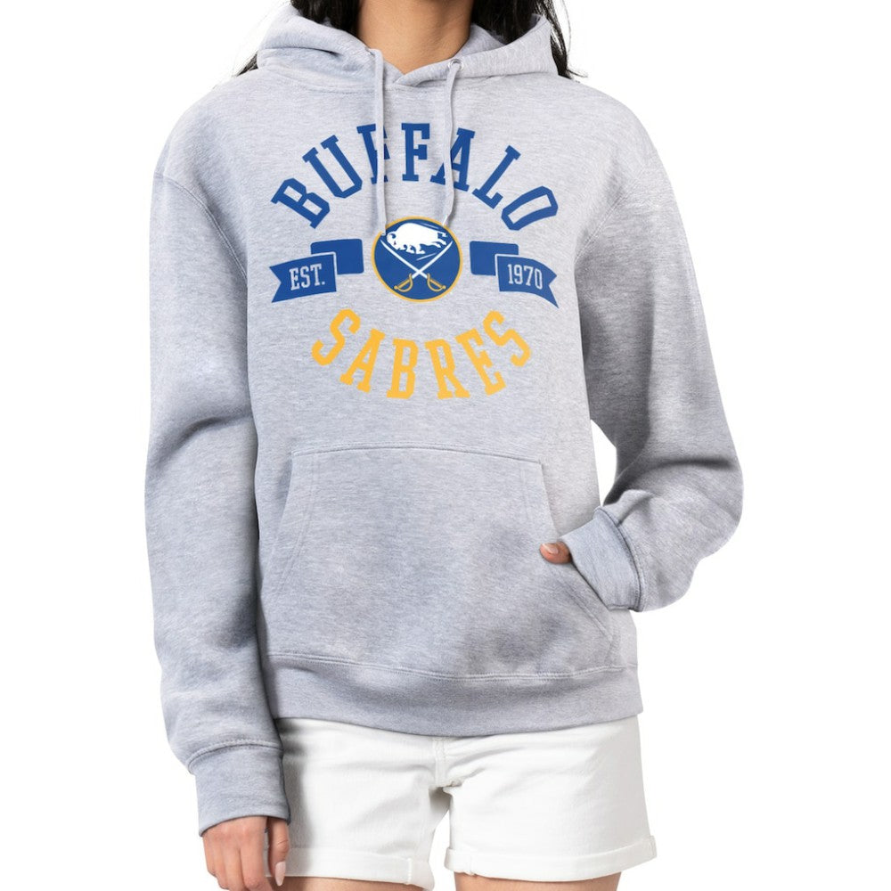 NHL Buffalo Sabres G-III 4Her by Carl Banks Women's City Graphic Fleece Pullover Hoodie - Heather Gray