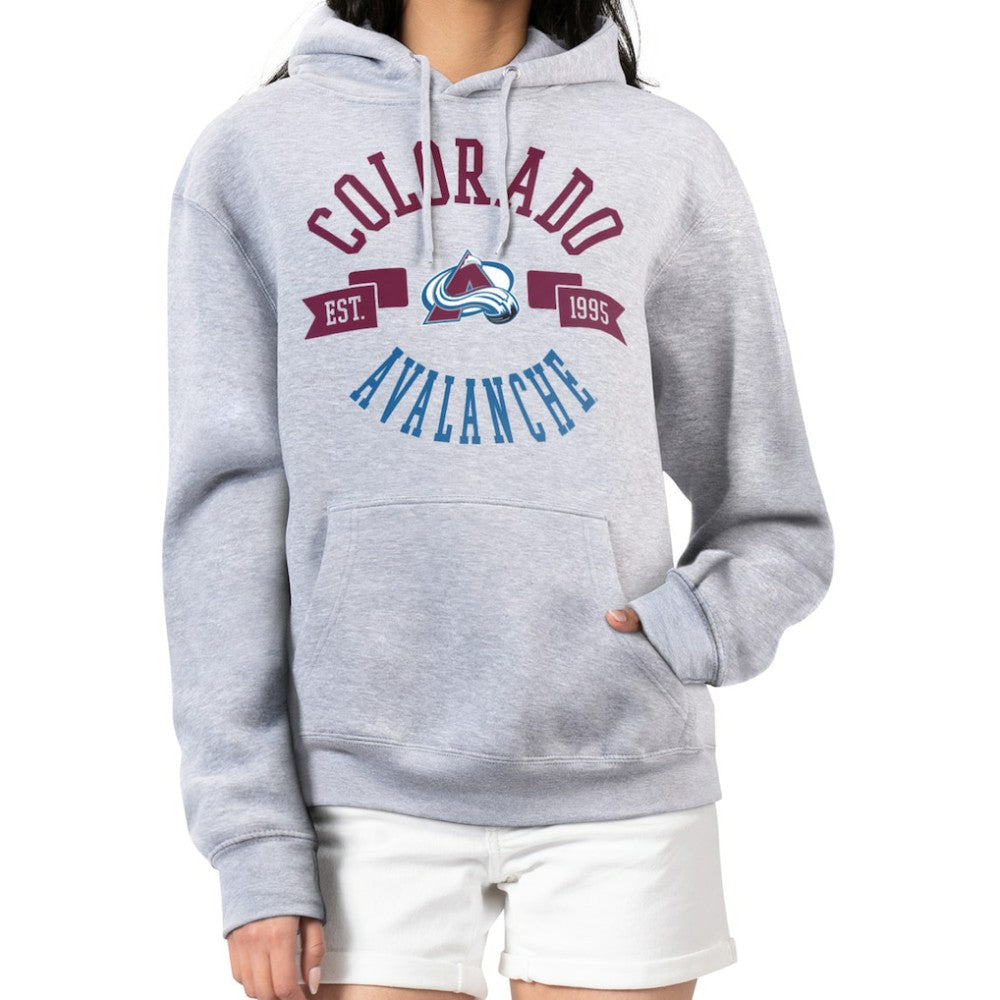 NHL Colorado Avalanche G-III 4Her by Carl Banks Women's City Graphic Fleece Pullover Hoodie - Heather Gray