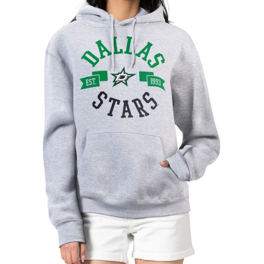 NHL Dallas Stars G-III 4Her by Carl Banks Women's City Graphic Fleece Pullover Hoodie - Heather Gray