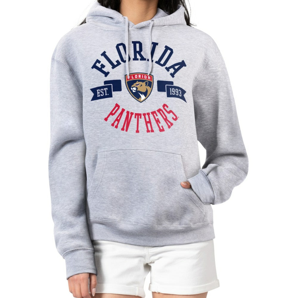 NHL Florida Panthers G-III 4Her by Carl Banks Women's City Graphic Fleece Pullover Hoodie - Heather Gray