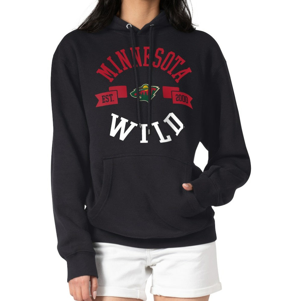 NHL Minnesota Wild G-III 4Her by Carl Banks Women's City Graphic Fleece Pullover Hoodie - Black