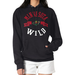 NHL Minnesota Wild G-III 4Her by Carl Banks Women's City Graphic Fleece Pullover Hoodie - Black