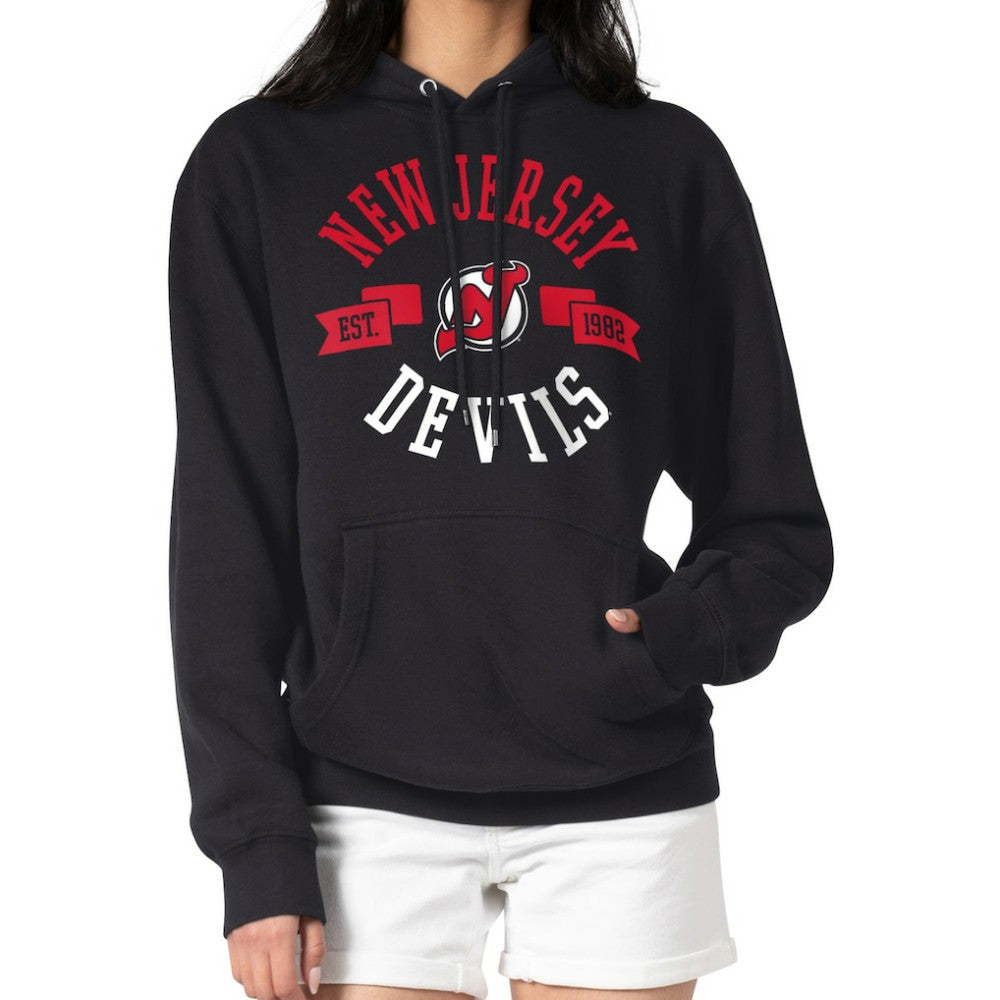 NHL New Jersey Devils G-III 4Her by Carl Banks Women's City Graphic Fleece Pullover Hoodie - Black