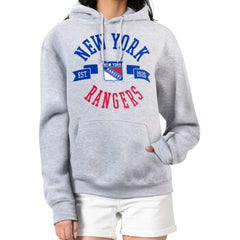 NHL New York Rangers G-III 4Her by Carl Banks Women's City Graphic Fleece Pullover Hoodie - Heather Gray