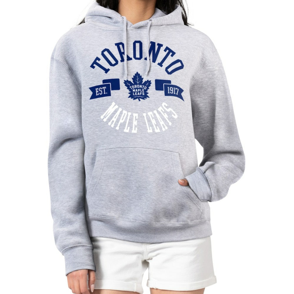 NHL Toronto Maple Leafs G-III 4Her by Carl Banks Women's City Graphic Fleece Pullover Hoodie - Heather Gray