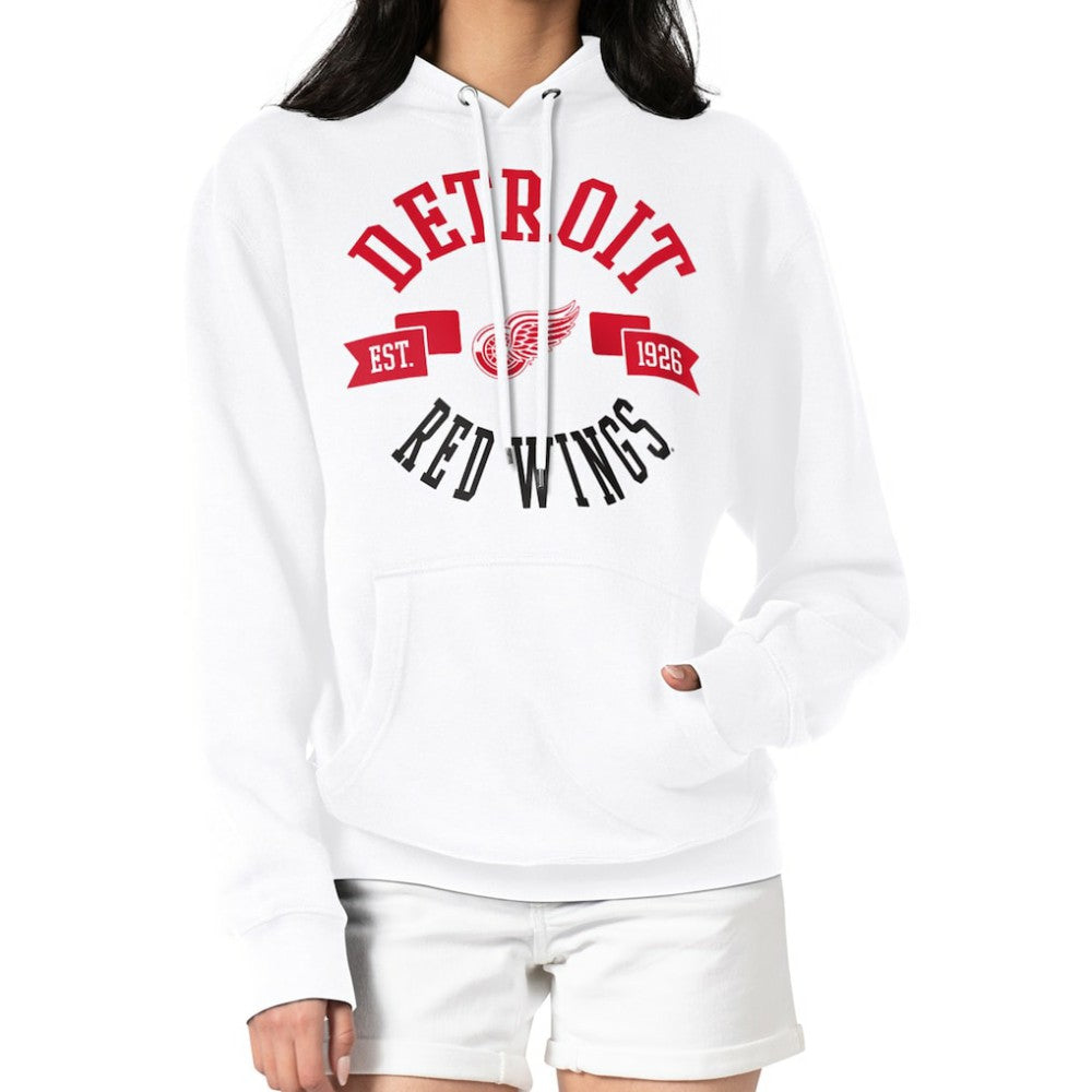 NHL Detroit Red Wings G-III 4Her by Carl Banks Women's City Graphic Fleece Pullover Hoodie - White