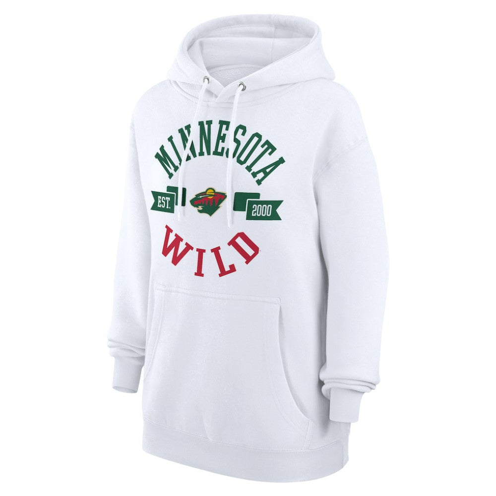 NHL Minnesota Wild G-III 4Her by Carl Banks Women's City Graphic Fleece Pullover Hoodie - White