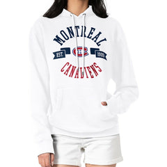 NHL Montreal Canadiens G-III 4Her by Carl Banks Women's City Graphic Fleece Pullover Hoodie - White