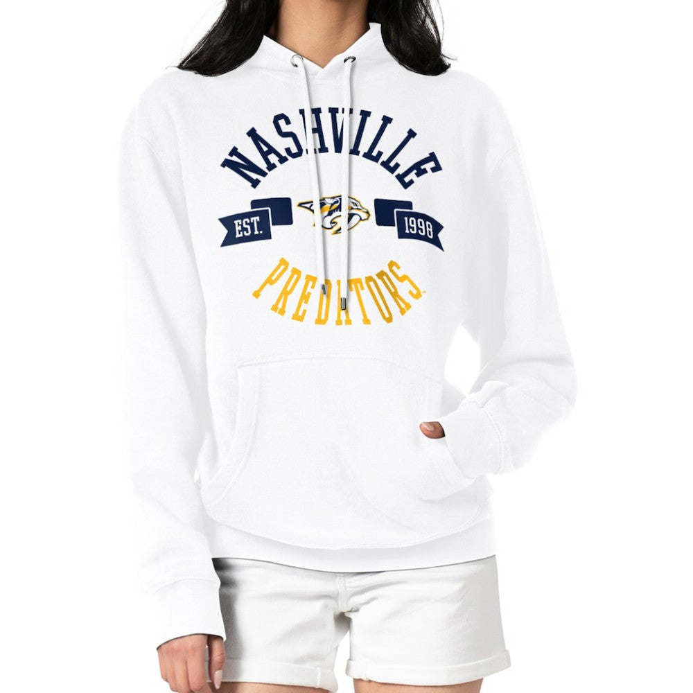 NHL Nashville Predators G-III 4Her by Carl Banks Women's City Graphic Fleece Pullover Hoodie - White