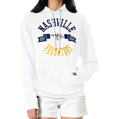 NHL Nashville Predators G-III 4Her by Carl Banks Women's City Graphic Fleece Pullover Hoodie - White