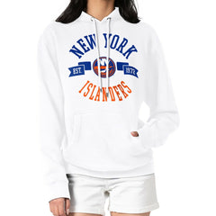 NHL New York Islanders G-III 4Her by Carl Banks Women's City Graphic Fleece Pullover Hoodie - White