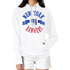 NHL New York Rangers G-III 4Her by Carl Banks Women's City Graphic Fleece Pullover Hoodie - White