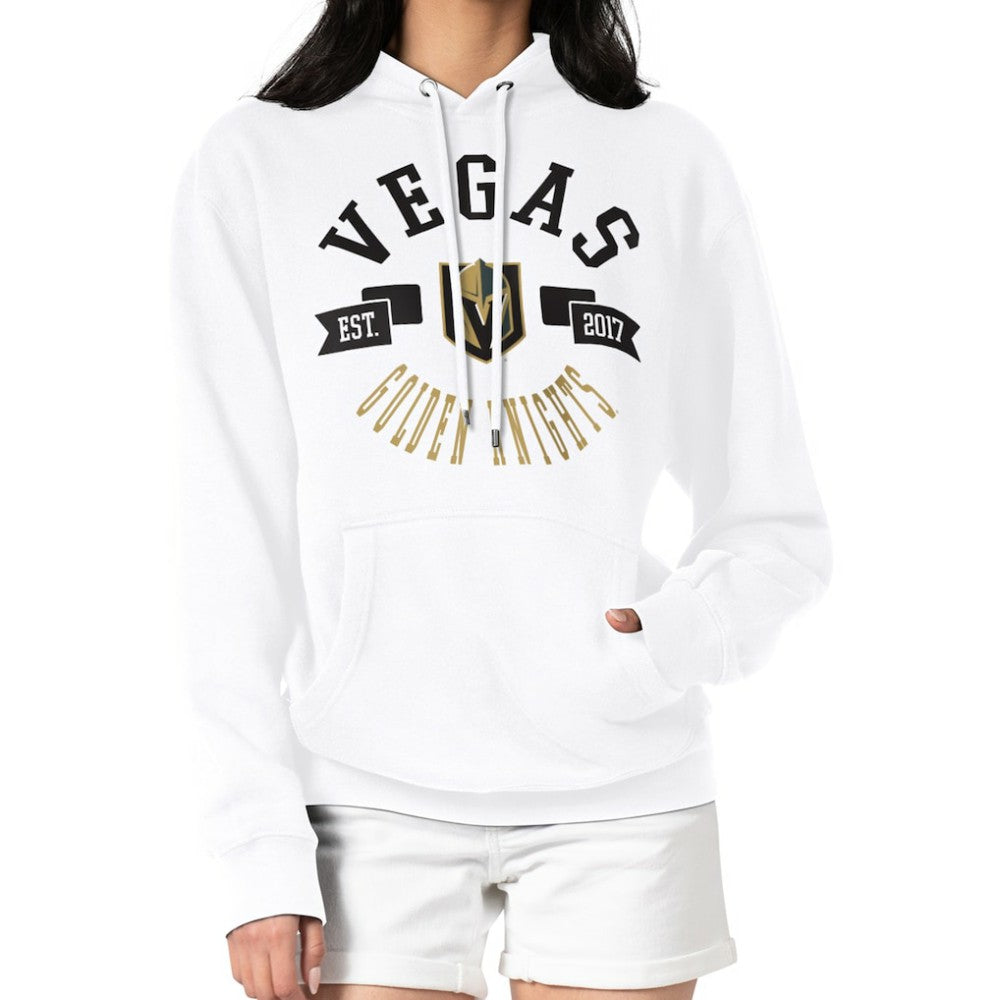 NHL Vegas Golden Knights G-III 4Her by Carl Banks Women's City Graphic Fleece Pullover Hoodie - White