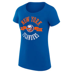 NHL New York Islanders G-III 4Her by Carl Banks Women's Super-Slim Fit Lightweight City Graphic Sport Crewneck T-Shirt - Royal