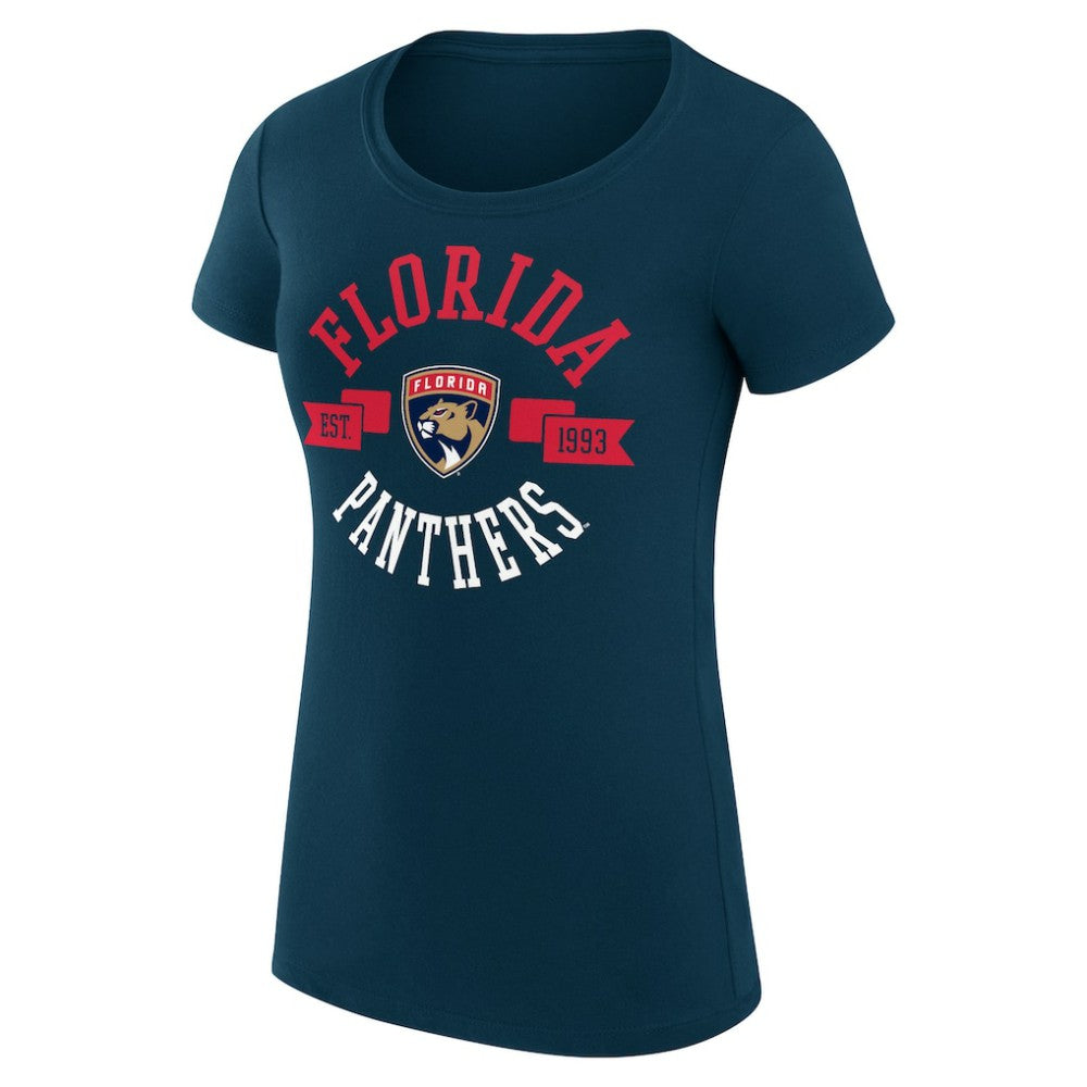 NHL Florida Panthers G-III 4Her by Carl Banks Women's Super-Slim Fit Lightweight City Graphic Sport Crewneck T-Shirt - Navy