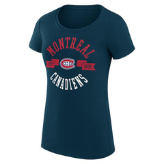NHL Montreal Canadiens G-III 4Her by Carl Banks Women's Super-Slim Fit Lightweight City Graphic Sport Crewneck T-Shirt - Navy