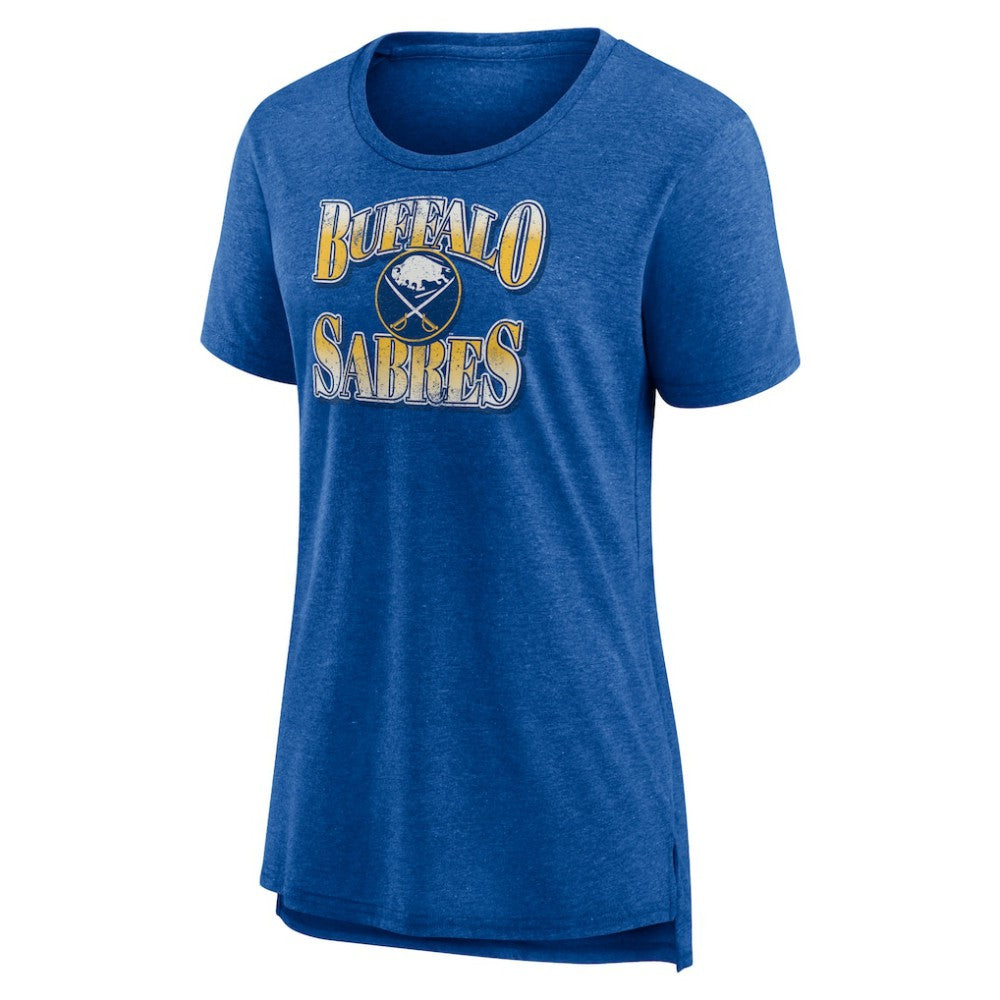 NHL Buffalo Sabres Women's Crash the Net Tri-Blend T-Shirt - Royal