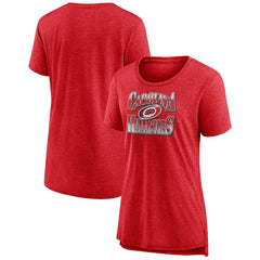 NHL Carolina Hurricanes Women's Crash the Net Tri-Blend T-Shirt - Red