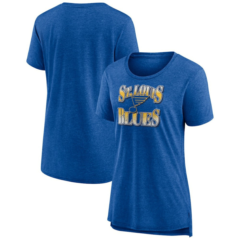 NHL St. Louis Blues Women's Crash the Net Tri-Blend T-Shirt - Blue